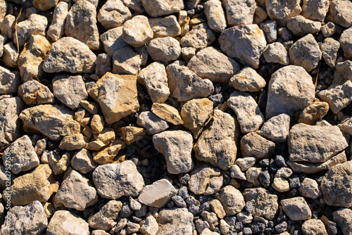 Texture of small slag stones, background.