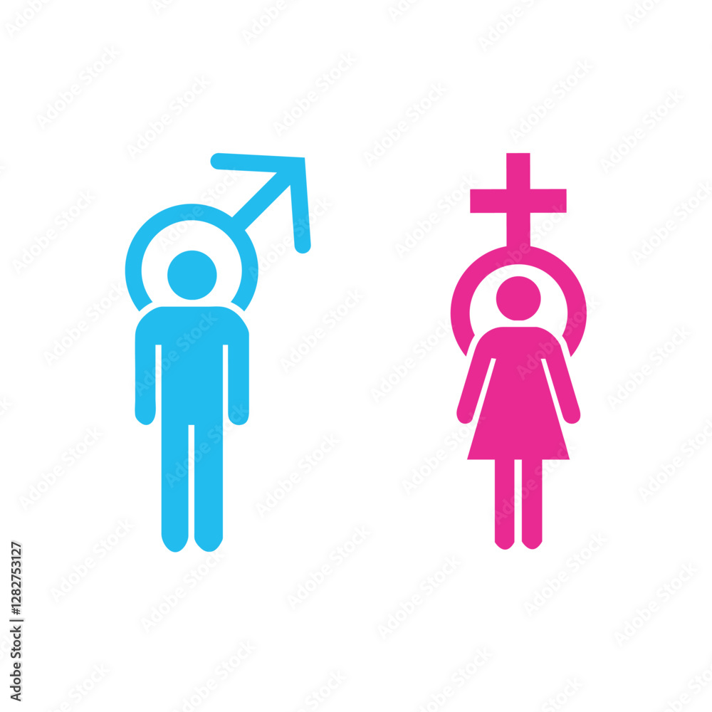 Hand drawn flat design male female vector
Hand drawn flat design male female vector