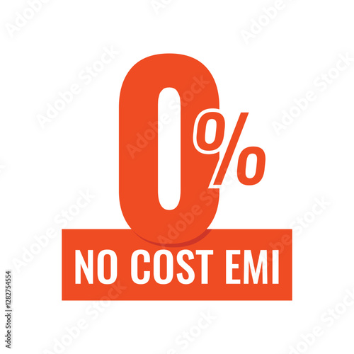 vector 0% no cost emi orange design

