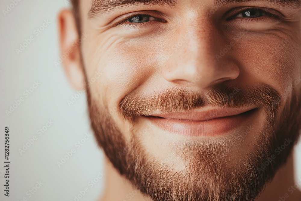 Obraz premium Man smiling close-up