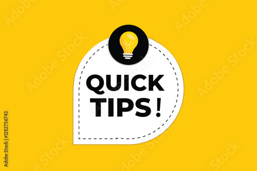 vector advice with lightbulb quick tips design
