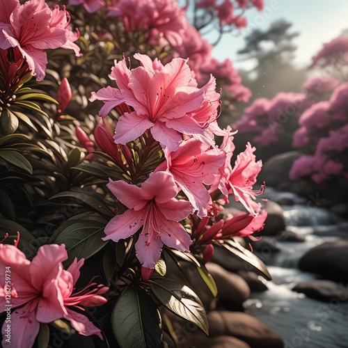 Azalea: Arbusto floreciente que pinta primaveras photo