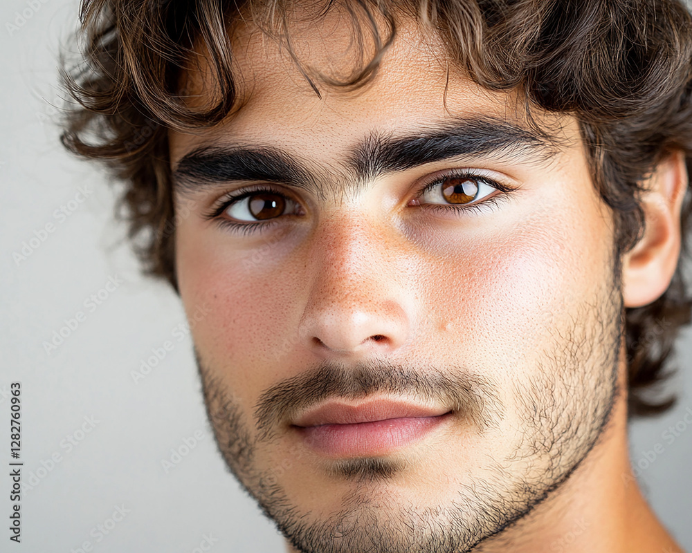 Obraz premium Man smiling close-up