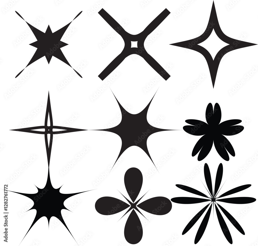 Obraz premium black and white stars