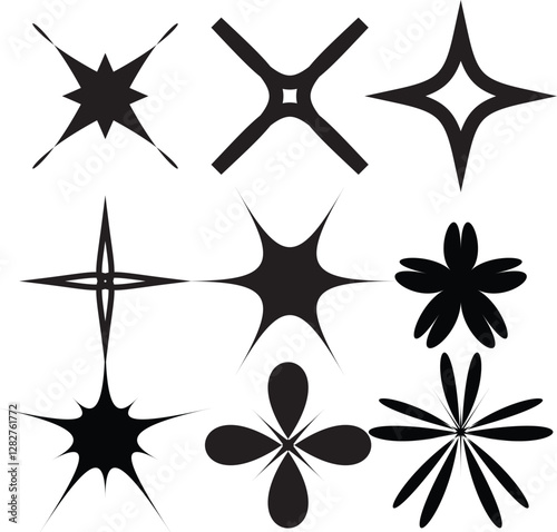 black and white stars