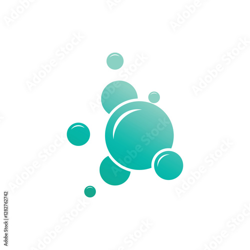 Bubble water logo vector and symbol