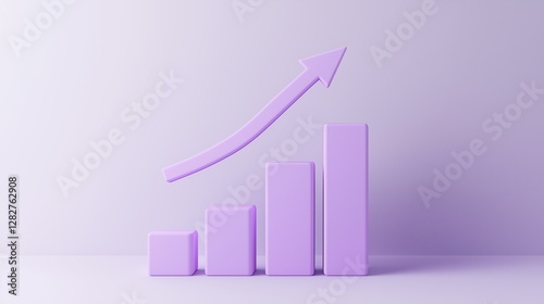 Free Download Purple Upward Trending Bar Graph Showing Growth and Success - GFXLoad