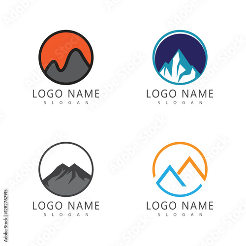 Mountain logo vector template symbol design