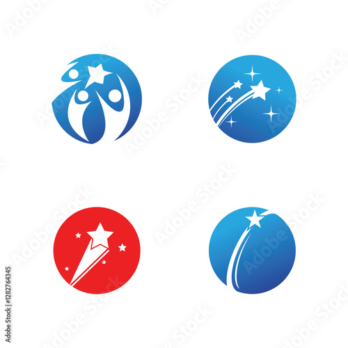 Star logo vector template element symbol design