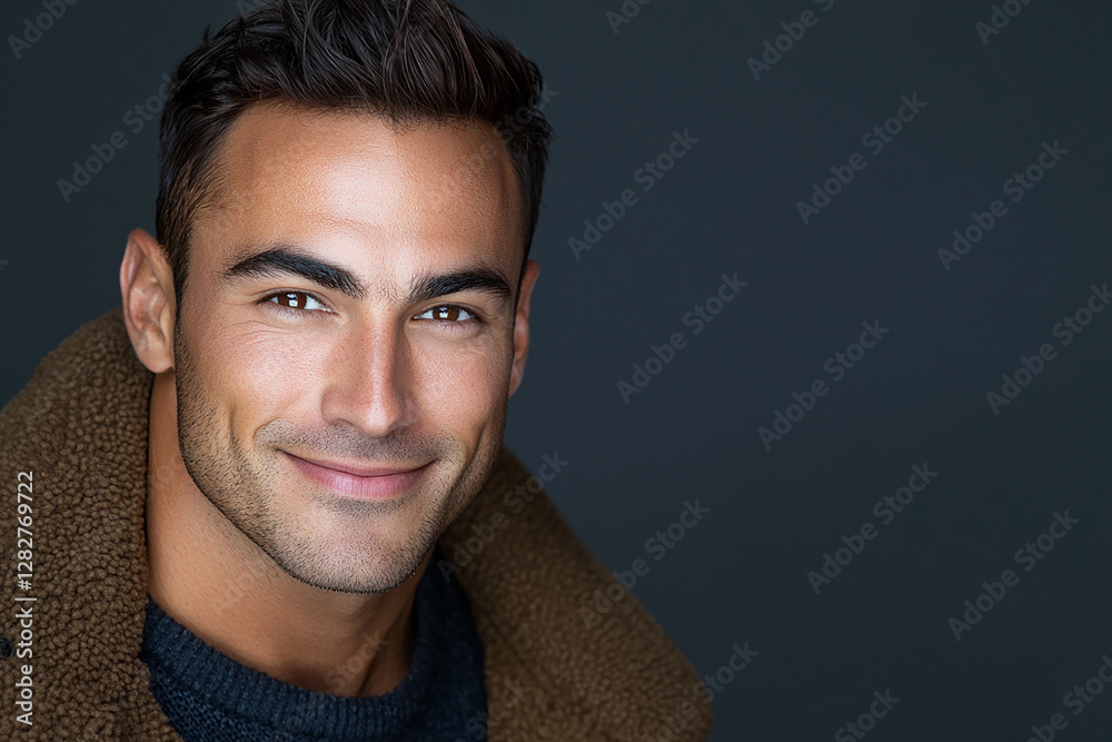 Fototapeta premium Man smiling close-up