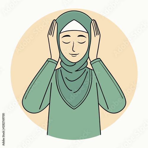 Dua Icon – Person Raising Hands in Supplication Vector