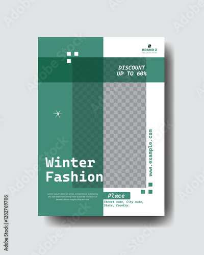 Winter fashion flyer template with this versatile design.