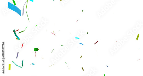 Colorful Confetti against a White Background Tranparent BG Confeti. Falling confetti on transparent background. Festival seamless pattern with confetti.