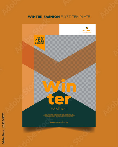 Winter fashion flyer template with this versatile design.