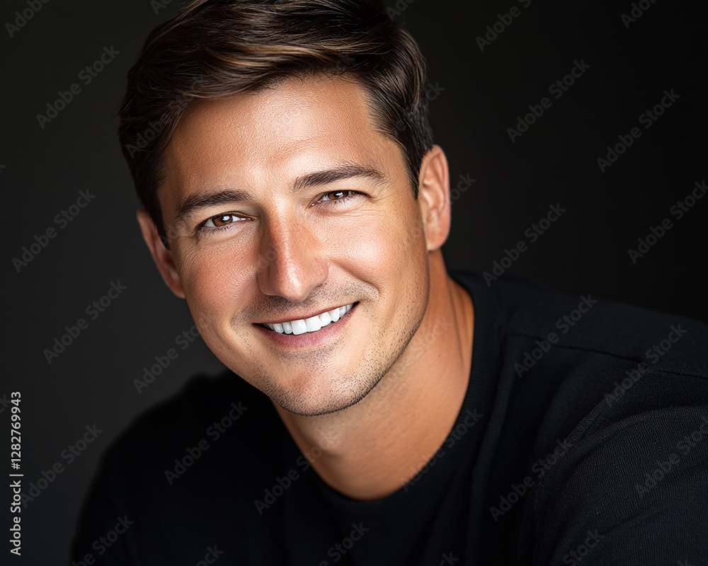 Obraz premium Man smiling close-up