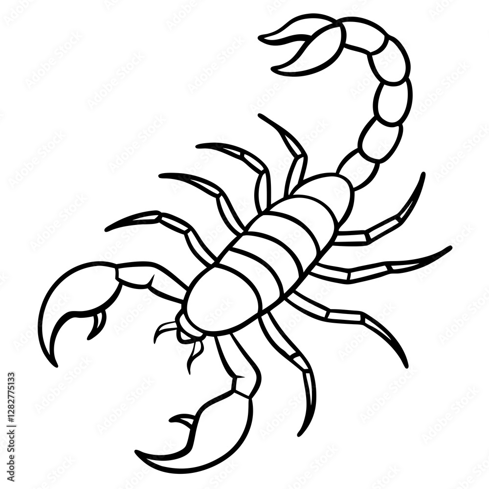 Fototapeta premium Scorpion Ink Line