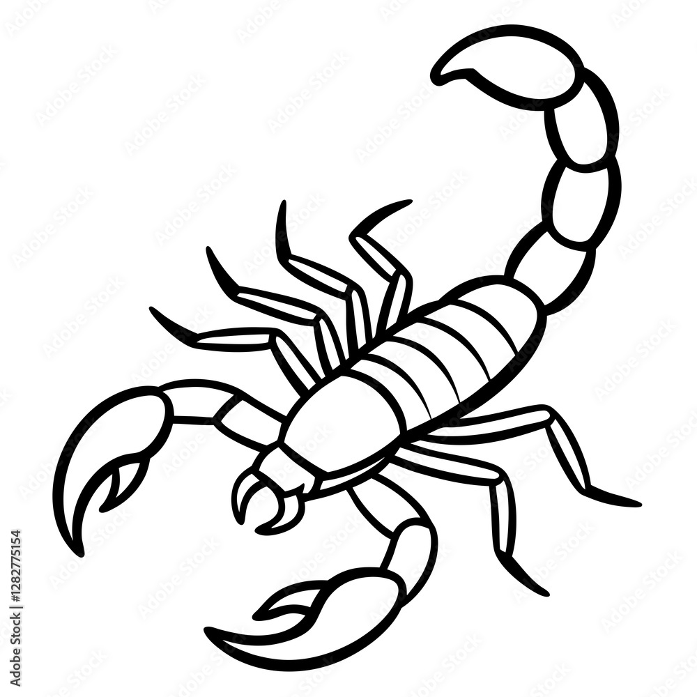 Fototapeta premium Scorpion Ink Line