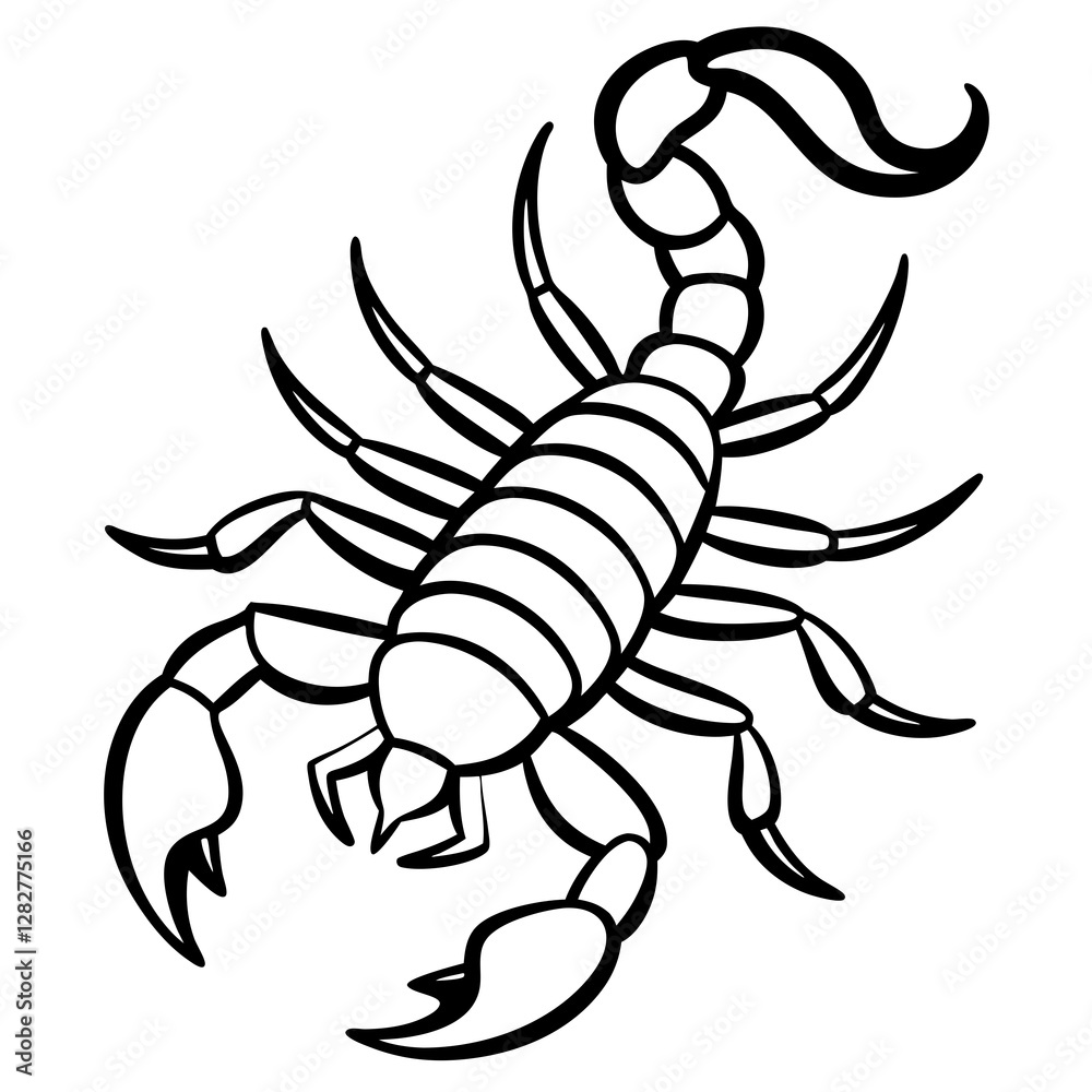 Obraz premium Scorpion Ink Line