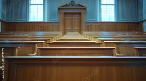 government legislative chamber with an elegant modern design empty seats and structured layout prepared for parliamentary meetings policy discussions and political sessions in an official setting