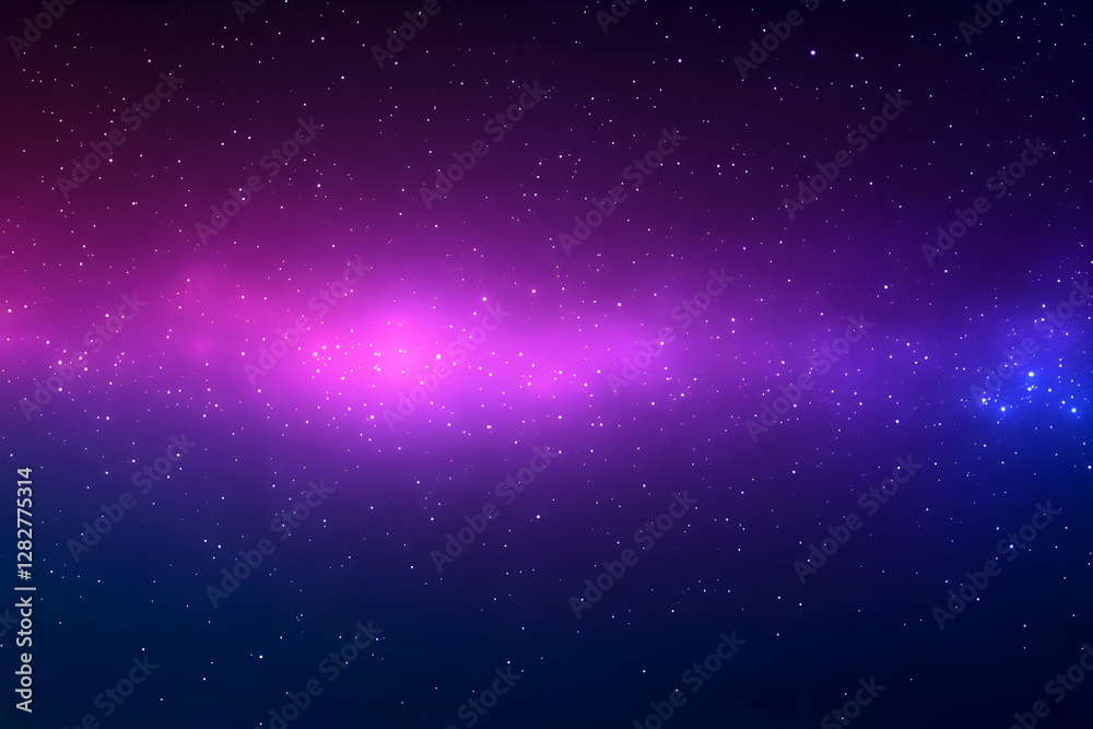 Fototapeta premium A mesmerizing cosmic backdrop featuring a vibrant purple and blue nebula, speckled with countless stars, ideal for various design projects.