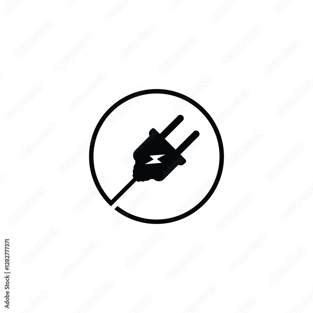 Power Plug Vector Icon. Flat Design for Mobile Concept and Web Design. Electrical Plug Simple Solid Icon. Symbol, Logo, Illustration. - Vector Power Plug Vector Icon. Flat Design for Mobile Concept and Web Design. Electrical Plug Simple Solid Icon. Symbol, Logo, Illustration. - Vector