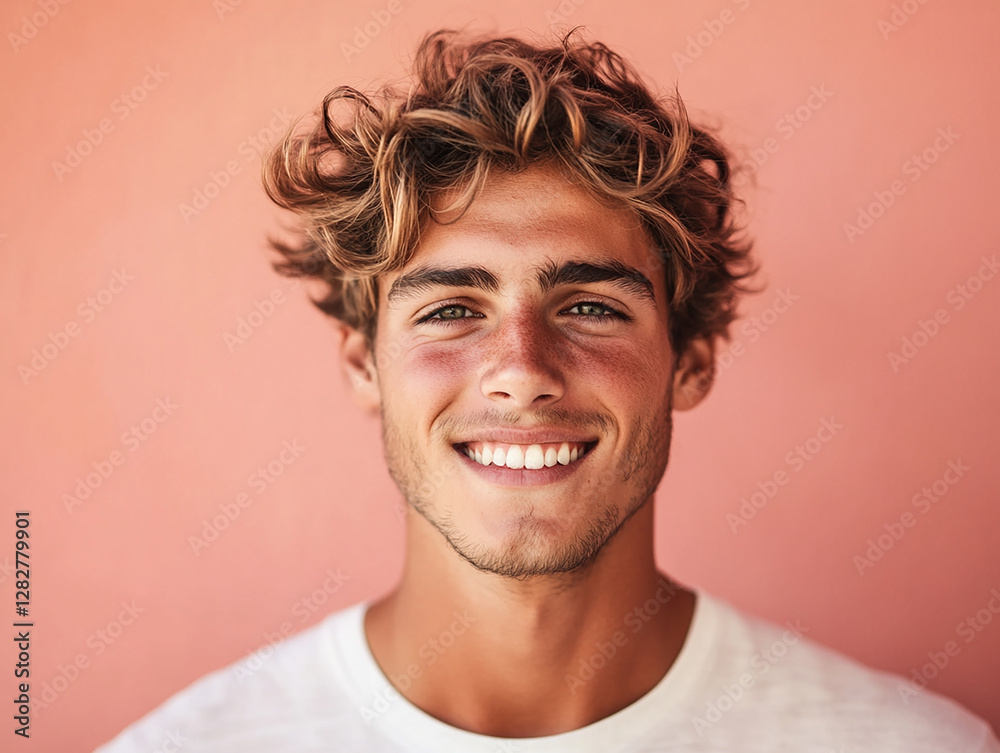 Man smiling close-up Man smiling close-up