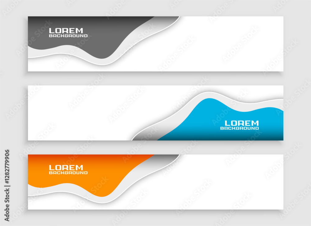 Fototapeta premium fluid style corporate web header layout for professional website