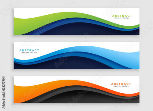 wavy style corporate web slider layout for business promotion