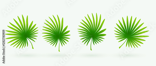 collection of cute and greenery flora background design