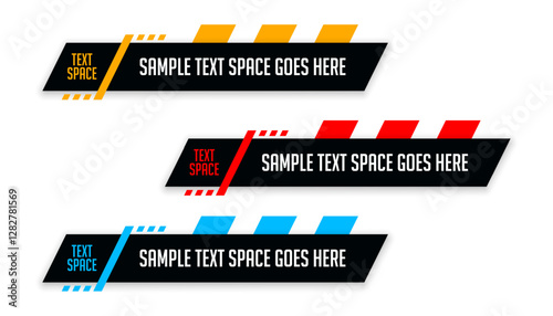 modern lower third display bar banner for tv broadcasts