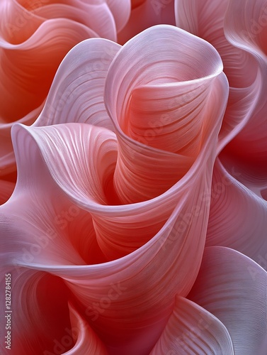 Abstract pink wavy folds
