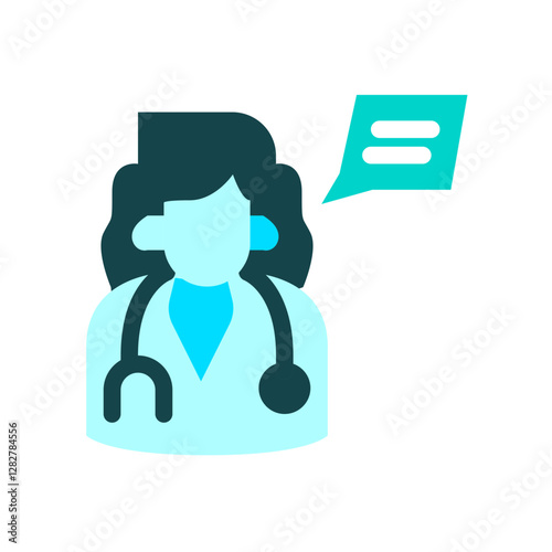 Online Consultan Doctor Female icon