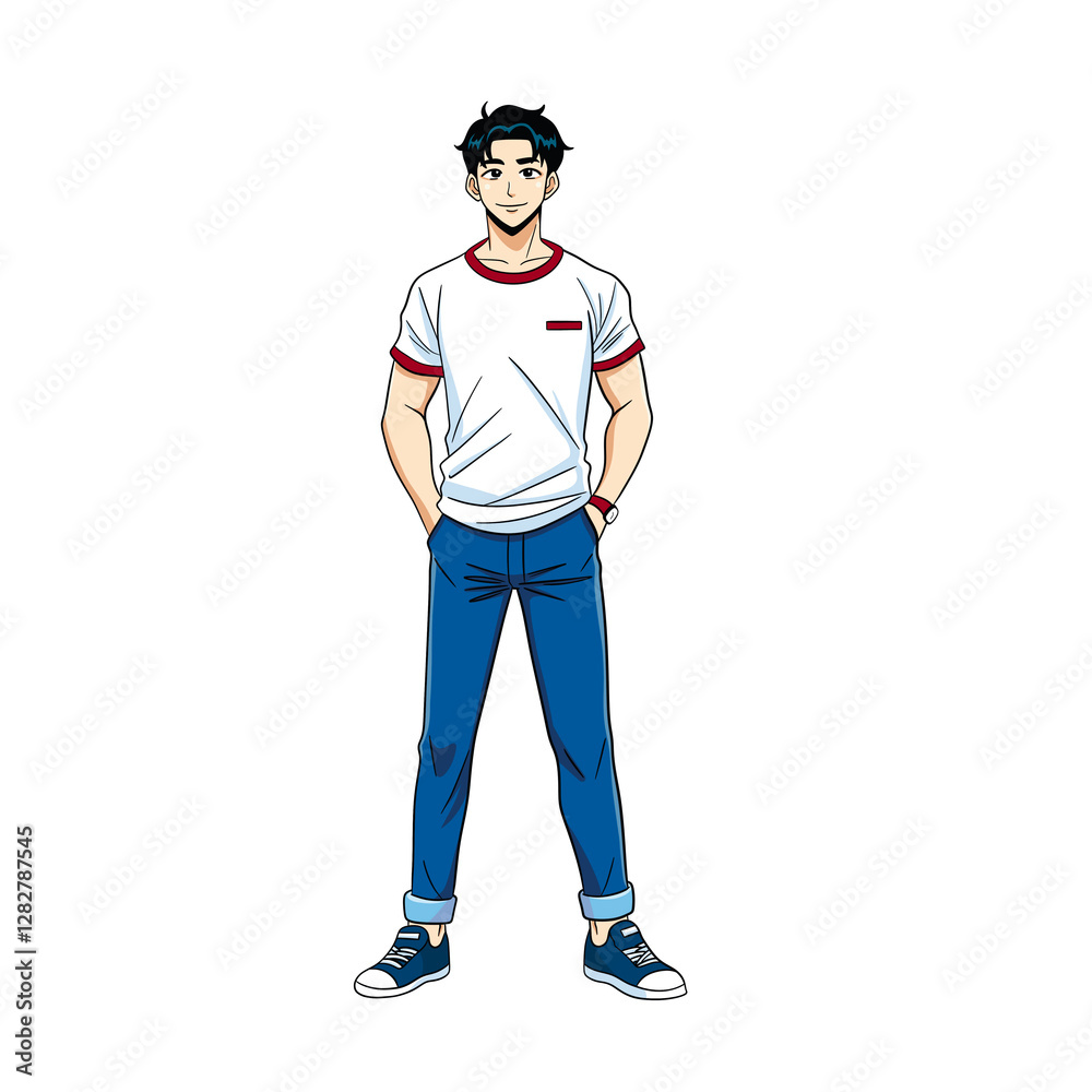 Handsome Guy In Casual Clothing Handsome Guy In Casual Clothing