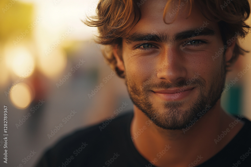 Man smiling close-up Man smiling close-up