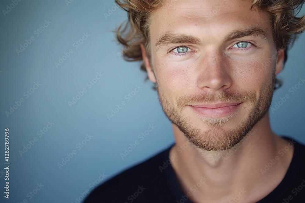 Fototapeta premium Man smiling close-up