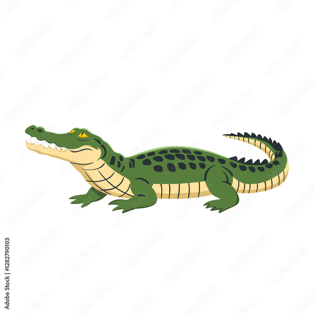 Simple Illustration Of An Alligator Simple Illustration Of An Alligator