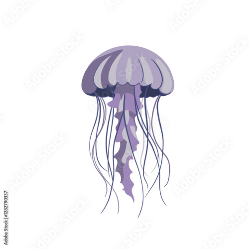 Simple Illustration Of A Jellyfish