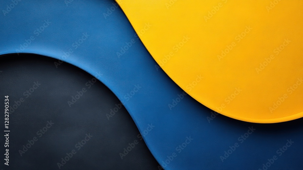 Abstract Blue Yellow Curves Background Design Abstract Blue Yellow Curves Background Design