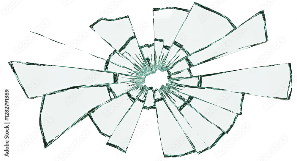 Obraz premium Broken Glass Effect with transparent background