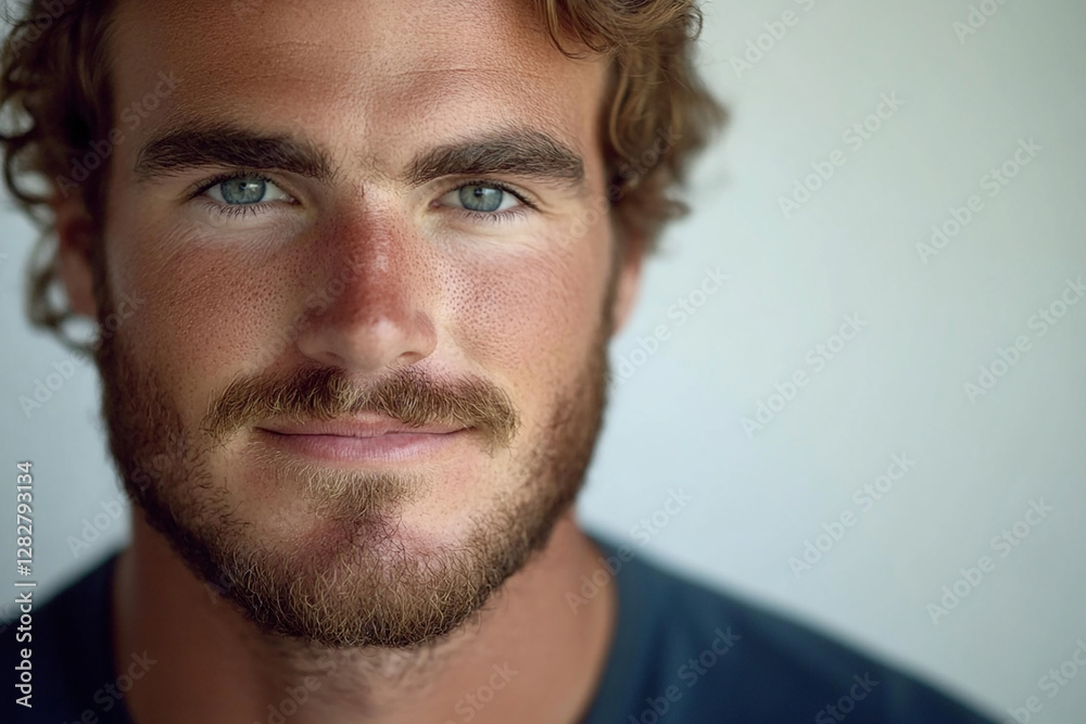 Fototapeta premium Man smiling close-up
