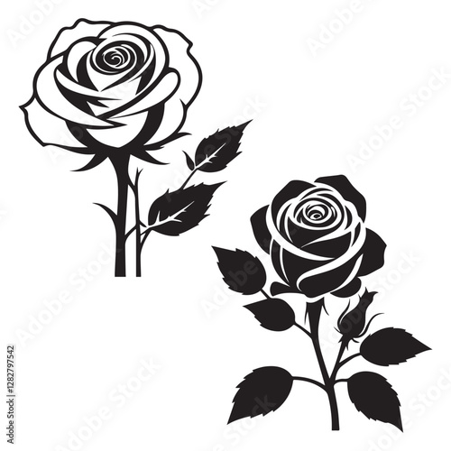 Wallpaper Mural vector illustration of a rose Torontodigital.ca