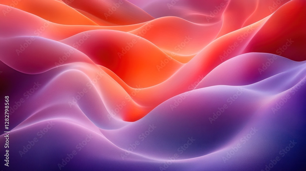 Obraz premium Abstract waves, vibrant colors, digital art, background, wallpaper