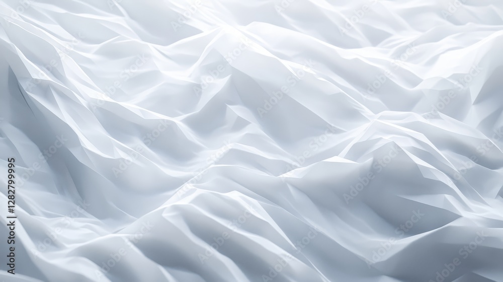 Fototapeta premium White low poly background texture. 3d rendering.