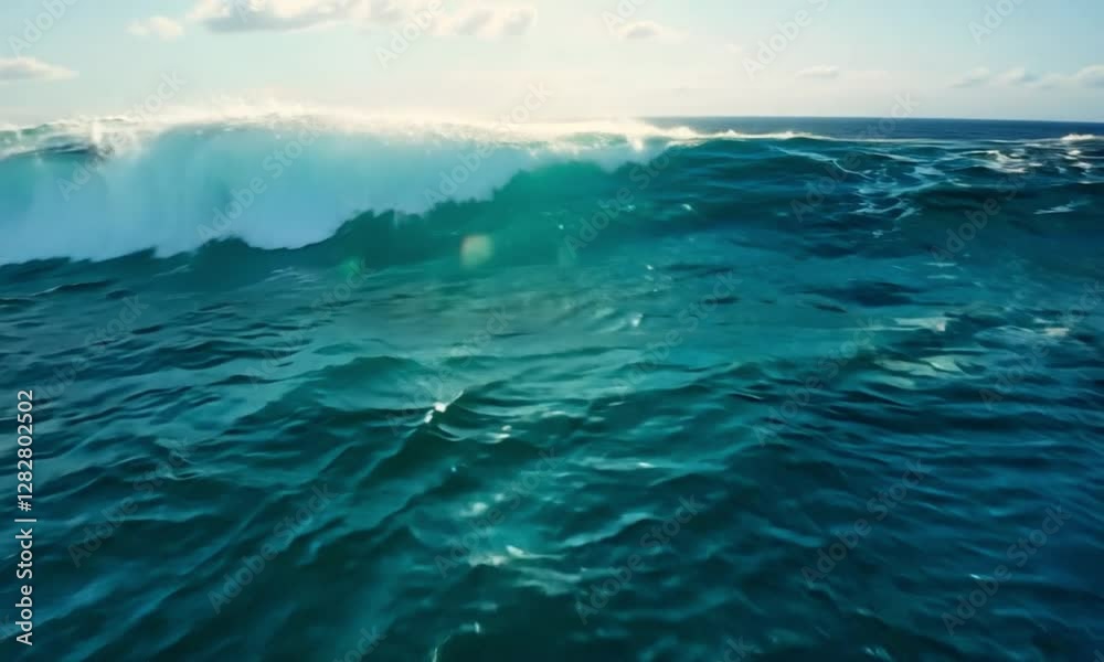 Dynamic Hyper-Speed Flyover of the Sea in Cinematic First-Person View Dynamic Hyper-Speed Flyover of the Sea in Cinematic First-Person View