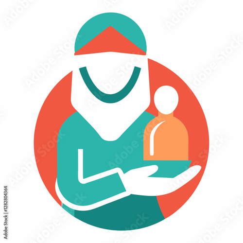 Zakat: A giving charity icon representing Zakat (almsgiving)
