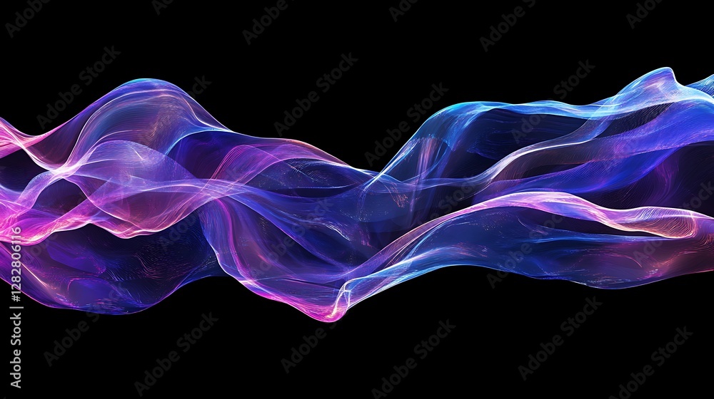 Abstract Flowing Nebula: A Symphony of Purple and Blue Hues Abstract Flowing Nebula: A Symphony of Purple and Blue Hues