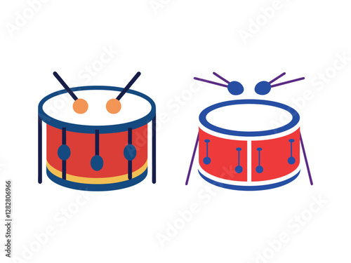 music instruments of dram vector