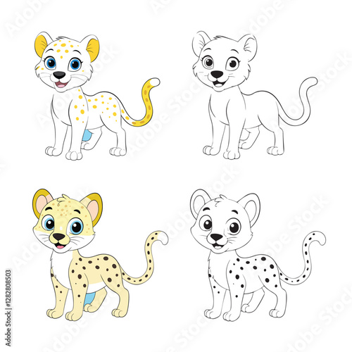 Color and Line Art: It accurately describes the two styles presented.