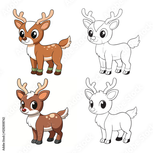 Color and Line Art: It accurately describes the two styles presented.