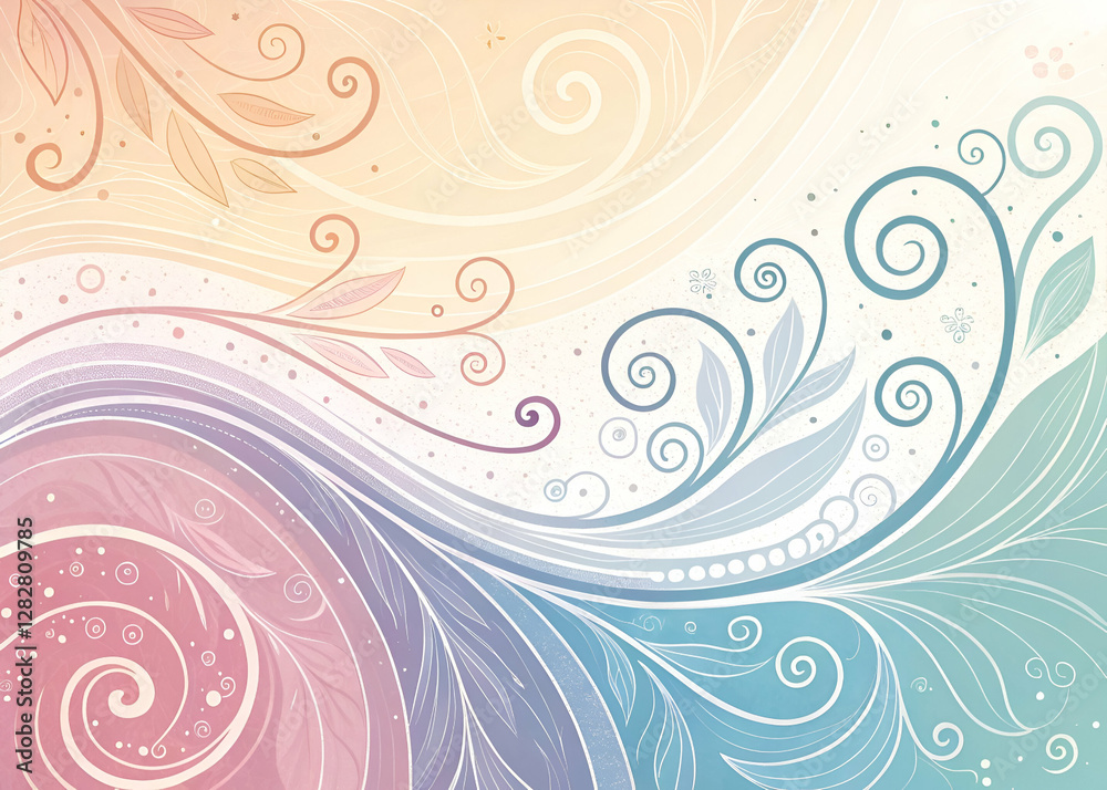 Soft abstract swirls with a fluid blend of pastel hues, creating a dreamy and elegant modern background. Soft abstract swirls with a fluid blend of pastel hues, creating a dreamy and elegant modern background.